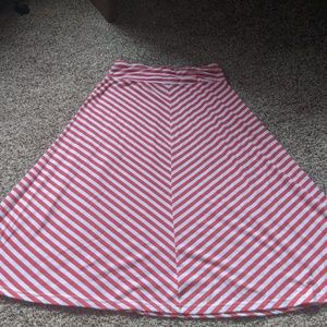 Striped Long Skirt